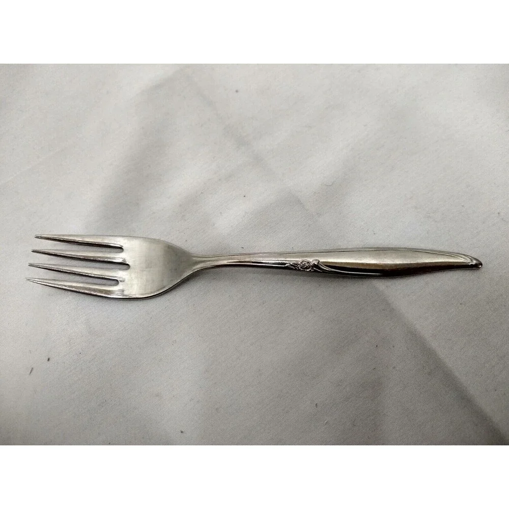 VINTAGE Oneida Kenwood Forever Rose USA Stainless Glossy Dinner Fork 7